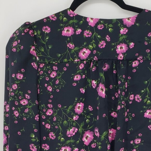Banana Republic Floral Satin Wrap Top - Picture 10 of 13